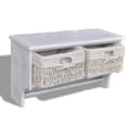 Miniatyrbilde 4 av 8: vidaXL Vegghylle hvit 60x23,5x33 cm keisertre