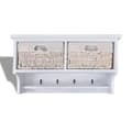 Miniatyrbilde 5 av 8: vidaXL Vegghylle hvit 60x23,5x33 cm keisertre