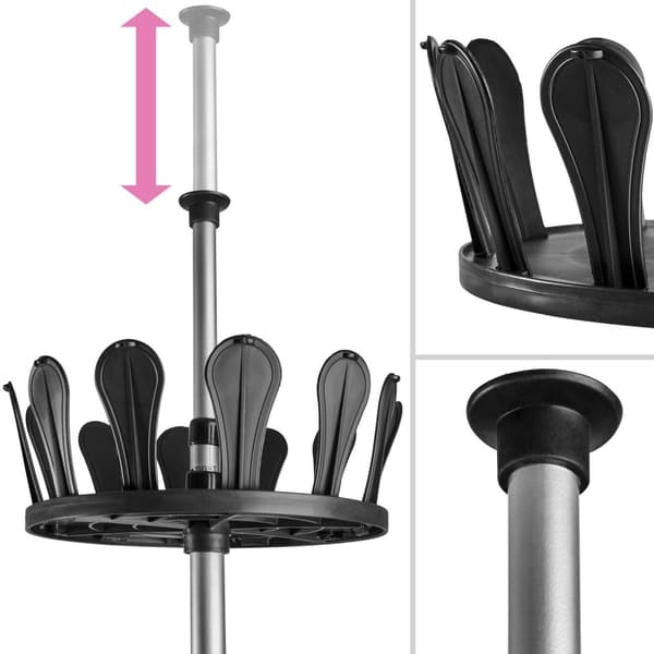 Skoreol med karruselsystem 26,5x100-300cm - sort
