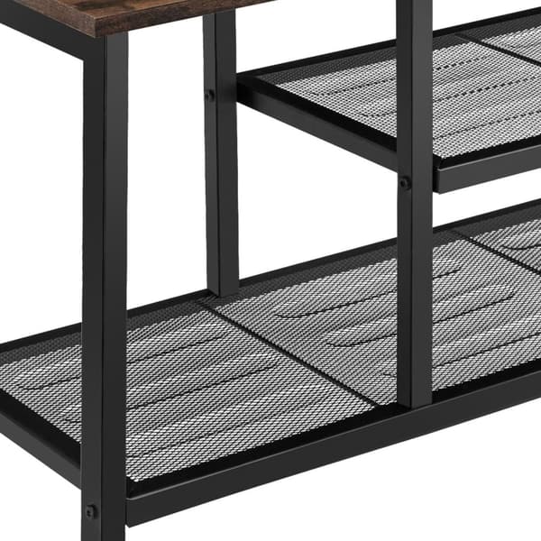 Skoreol Taunton 80x30x45,5cm - Industrielt mørkt træ, rustikt