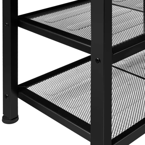 Skoreol Taunton 80x30x45,5cm - Industrielt mørkt træ, rustikt