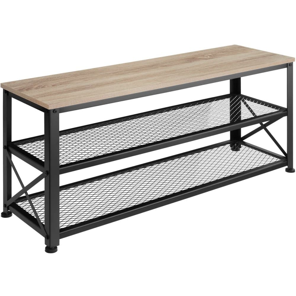 Skoställ Blackpool - Industriellt lätt trä, ek Sonoma