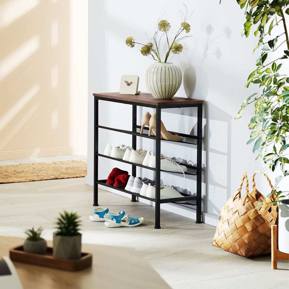 Skoställ Wolverhampton - Industriellt mörkt trä