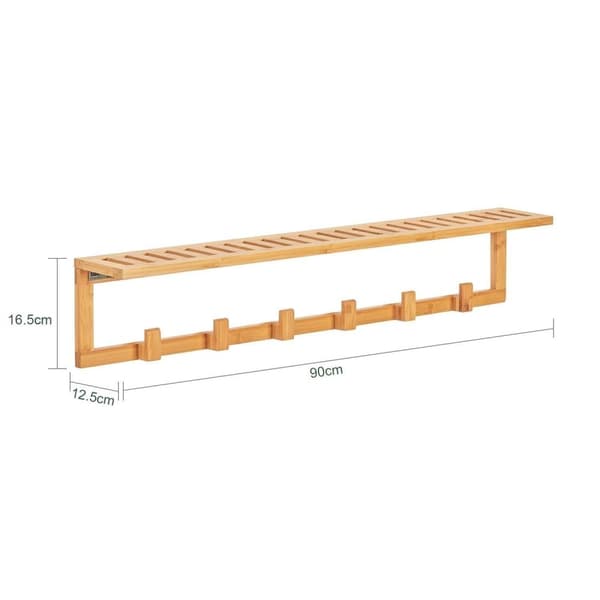 Frakkestativ, FHK06-N, 90x12x16 cm, Brun