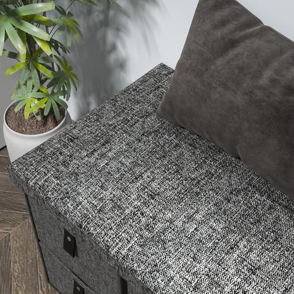Skobänk, 76.5x38x38 cm, Mörkgrå