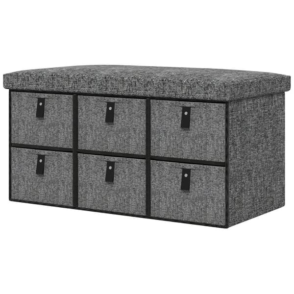 Skobänk, 76.5x38x38 cm, Mörkgrå