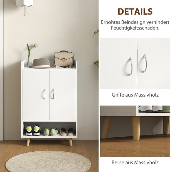 Sko Skab, 60x30x92 cm, Hvid