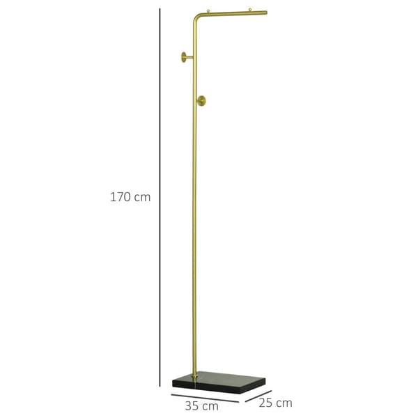 Klädställning, 35x25x170 cm, Guld Svart