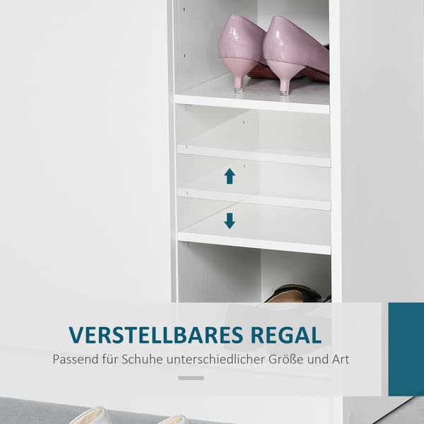 Sko Skab, 83x30x90 cm, Hvid