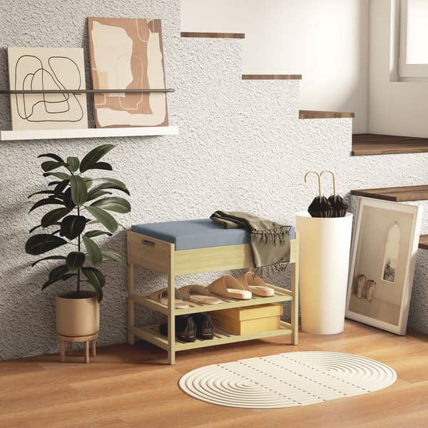 Kenkäteline, 55x35x46 cm, luonnonpuu