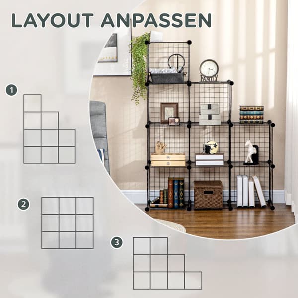Reolsystem, DIY, 35x35x35 cm, Sort