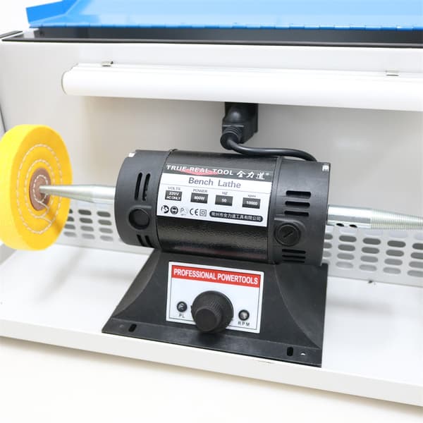 800W Polermaskine, 10000 RPM tomgangshastighed, kraftig bænkpudser, kompakt design