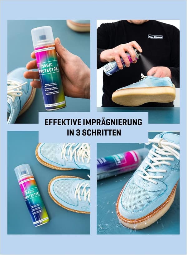 Bama Magic Protector impregneringsspray för skor, smuts- och vattenavvisande skovård utan silikoner och drivgaser – Oeko-Tex-certifierad, 200 ml,