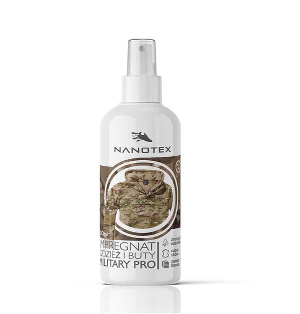 Nanotex MILITARY PRO 100 ml regntæt imprægnering til tøj, sko, telte