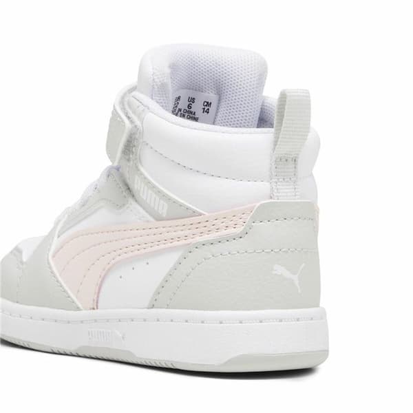 Sportskor Casual Barn Puma Rebound V6 Mid Infantil Vit - 20