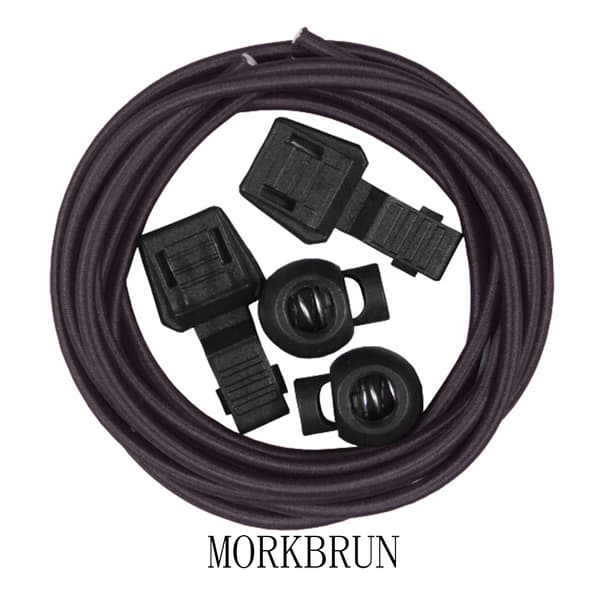 Elastiska Skosnören 1 meter (Många färger att välja mellan) Mörkbrun