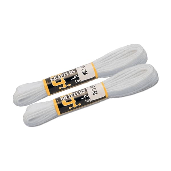 Grafters Flat 100cm Trainer Laces White Pack of 15