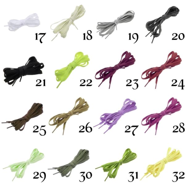 Skosnören för sneakers - Platta [120 cm] - Flera färgval