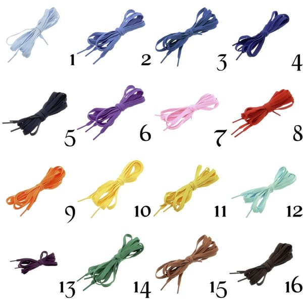 Skosnören för sneakers - Platta [120 cm] - Flera färgval