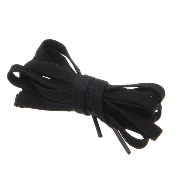 Skosnören för sneakers - Platta [120 cm] Svart One-size