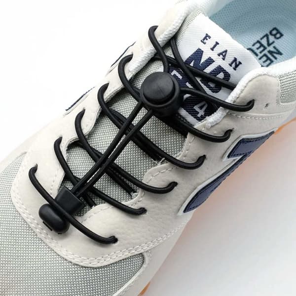 Elastiska Skosnören (Inklusive Dragsko) – No Tie Shoelaces – Svart