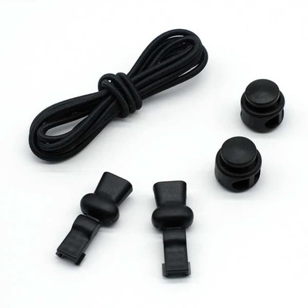 Elastiska Skosnören (Inklusive Dragsko) – No Tie Shoelaces – Svart