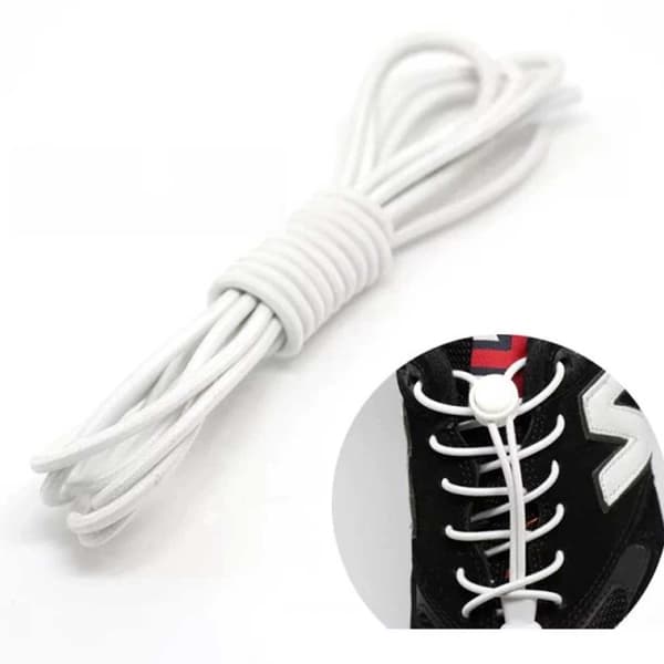 Elastiska Skosnören (Inklusive Dragsko) – No Tie Shoelaces – Vit