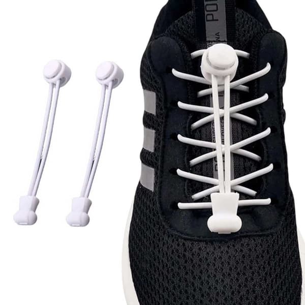 Elastiska Skosnören (Inklusive Dragsko) – No Tie Shoelaces – Vit