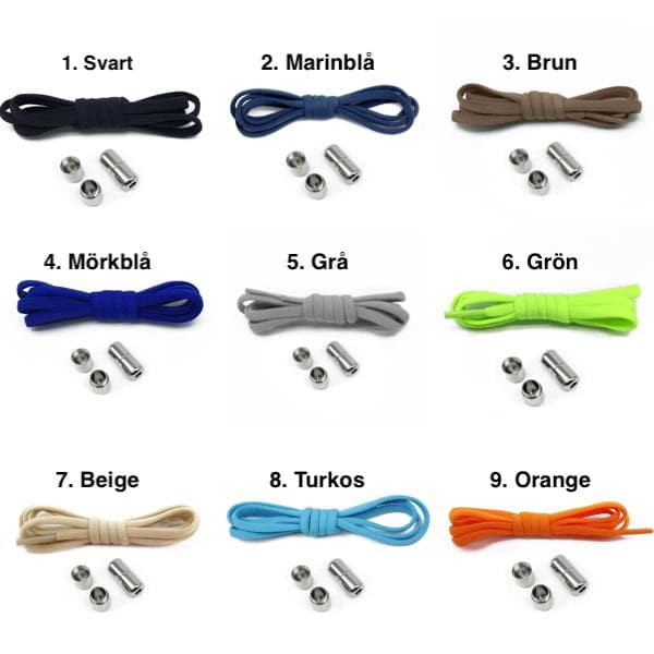 Knytfri elastiske skolisser - One size -