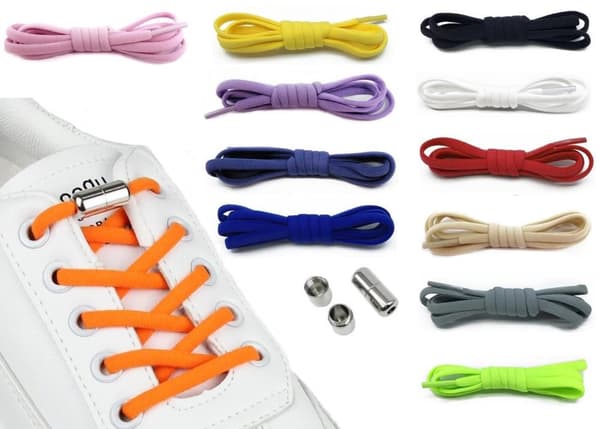 Reverse buckle Lazy Shoelaces 2-pack Navy/Green