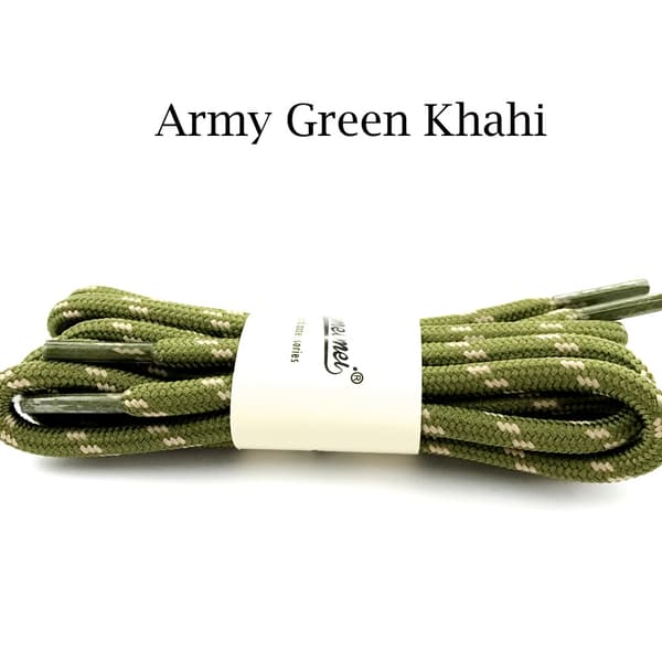 Vaxade Skosnören SLITSTARKA(1M, 1.2M, 1.4M, 1.6M) Militärgrön/Khaki Militärgrön/Khaki, 1M