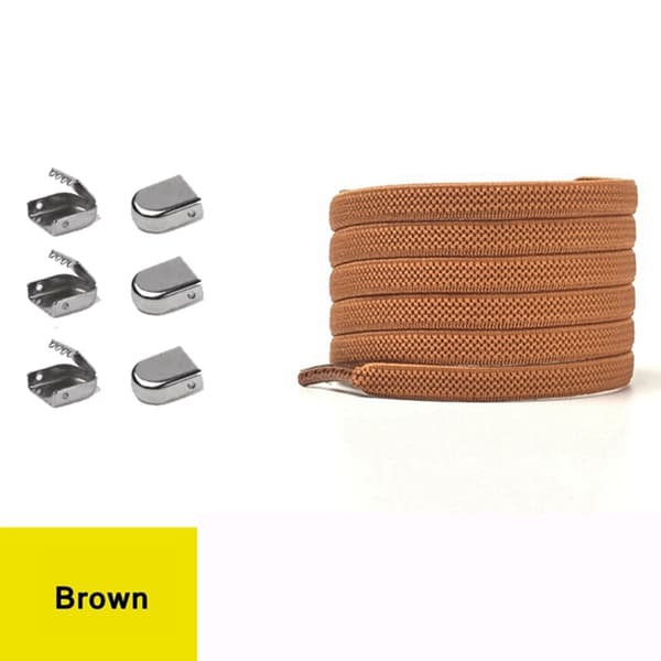 Slitstarka Elastiska Skosnören (Många färger) Brun