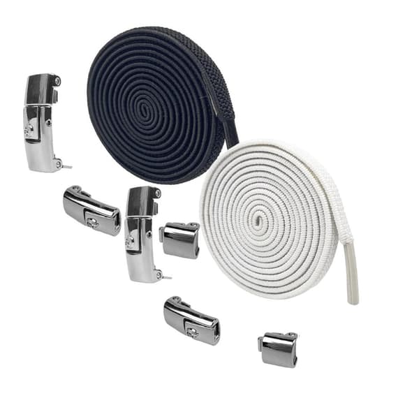 2-pakke Knutefrie Skolisser - Komfortabelt & Stilig Black/White