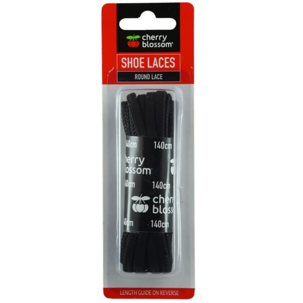 Cherry Blossom Round Shoe Laces Black 60cm