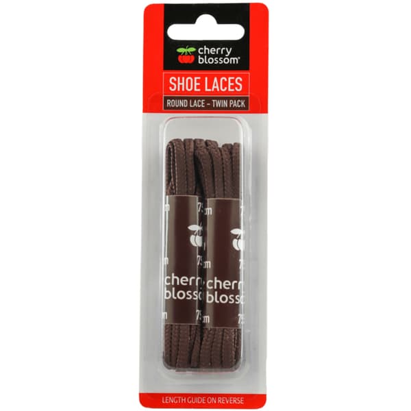 Cherry Blossom Round Shoe Laces (Pack of 2) Brown 75cm