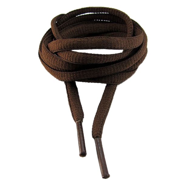 Kengännauhat - pyöreät - soikeat [160 cm] Tumman ruskea One-size