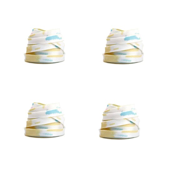 INF Litteät kengännauhat Tie-Dye Printillä, 2 paria Keltainen