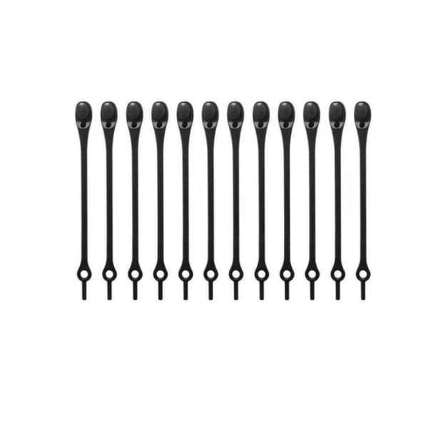 INF 12-Piece No Tie Shoelisser Elastisk Silikon Skolisser