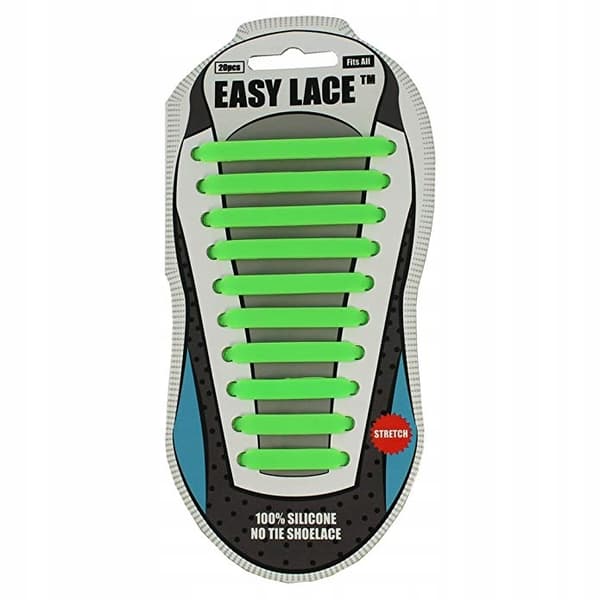 Silikone snørebånd uden bindebånd, 12 farver Easy Lace