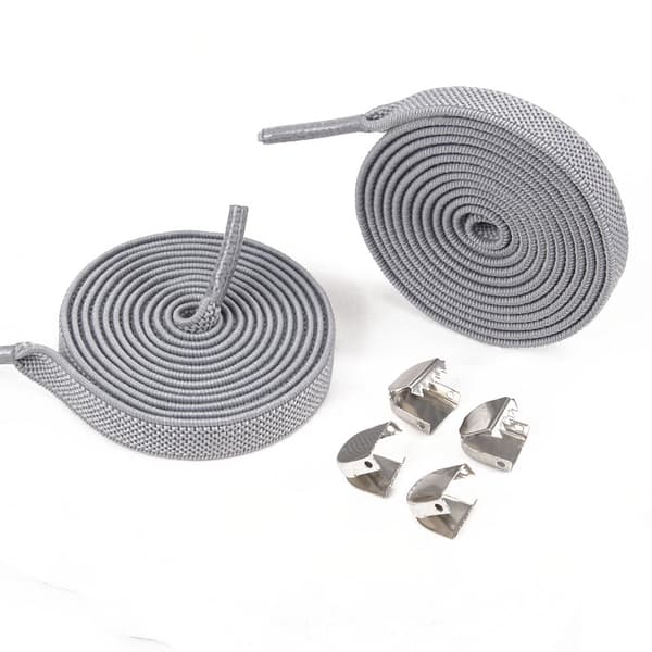 INF Elastiske skolisser med flat spenne (5 par)