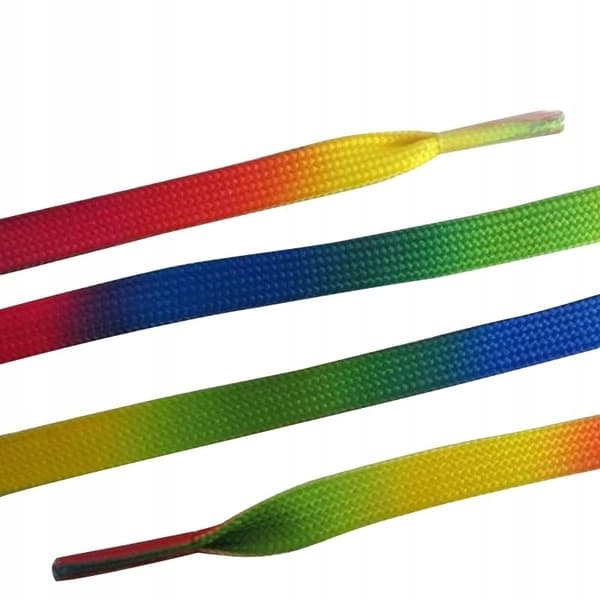 REGNBÅGSSKOSNÖREN PAR REGNBÅGS HBTQ FÄRGGLADA 100CM