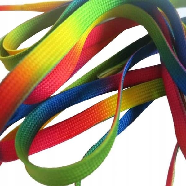 Regnbue snørebånd par regnbue LGBT farverige 100 cm