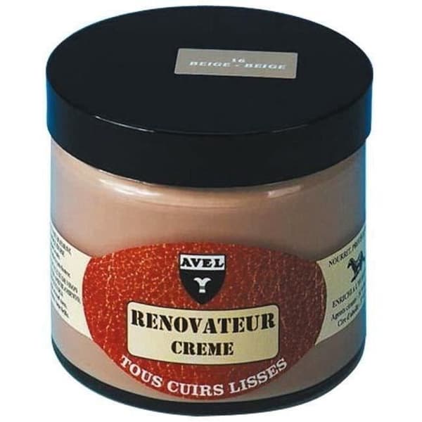 Krämfärgad läderrenoveringsbalsam - beige färg - 250 mL