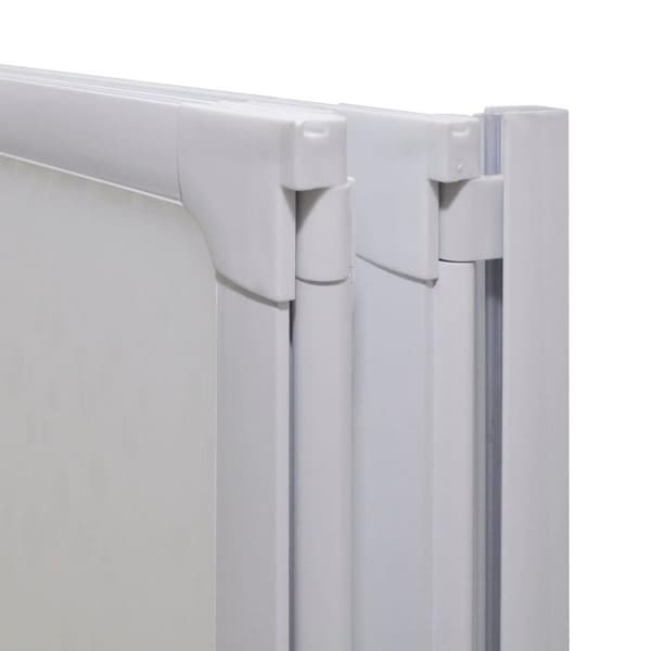 vidaXL Duschvägg vikbar Vit 3-paneler 117x120 cm