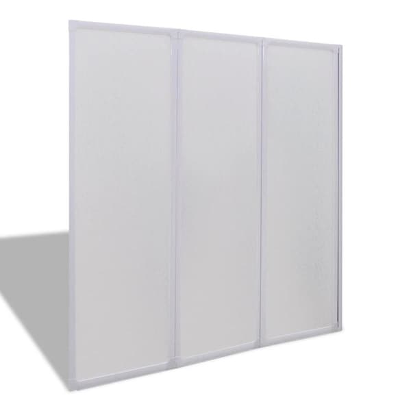 vidaXL Duschvägg vikbar Vit 3-paneler 117x120 cm