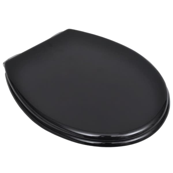 vidaXL toiletsæde MDF soft close-låg enkelt design sort