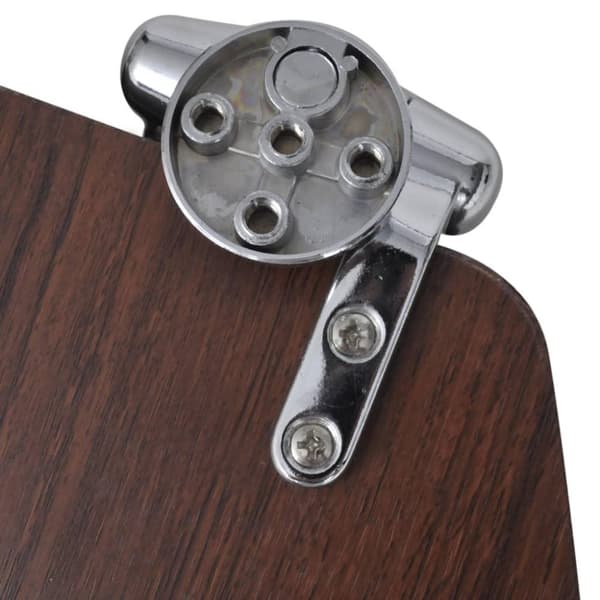 vidaXL toiletsæde MDF soft close-låg enkelt design brun