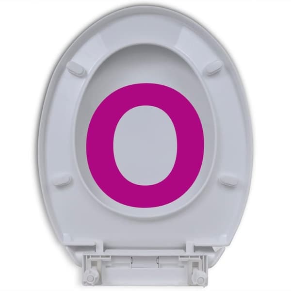 vidaXL Mykt-lukkende toalettstol oval