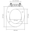 Miniatyrbilde 8 av 8: vidaXL Mykt-lukkende toalettstol oval