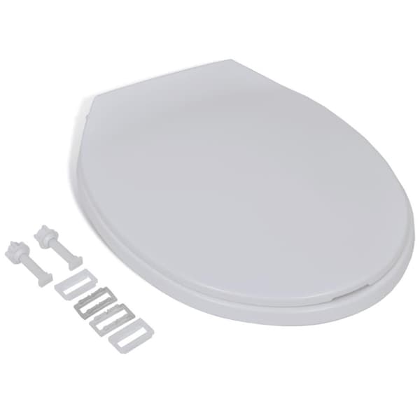 vidaXL Mykt-lukkende toalettstol oval